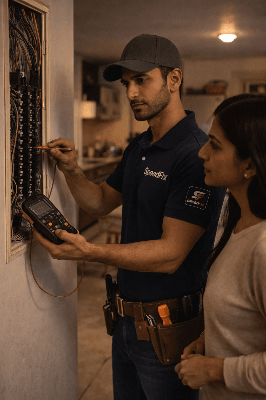 Electrician service team